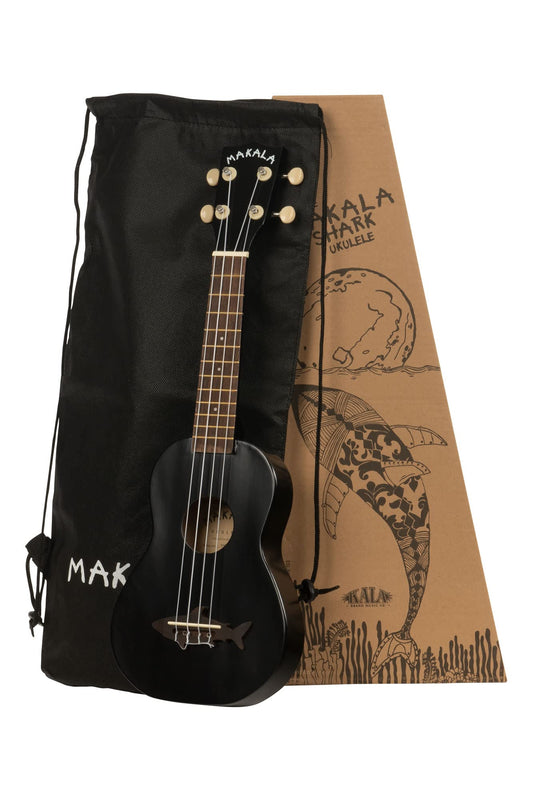 Kala Makala Shark 21 Inch Soprano Ukulele, Entry-Level Instrument for Kids and Adults, Colorful Fun and Great Sound, Ages 3+, Tote Bag Included, Blacktip Shark