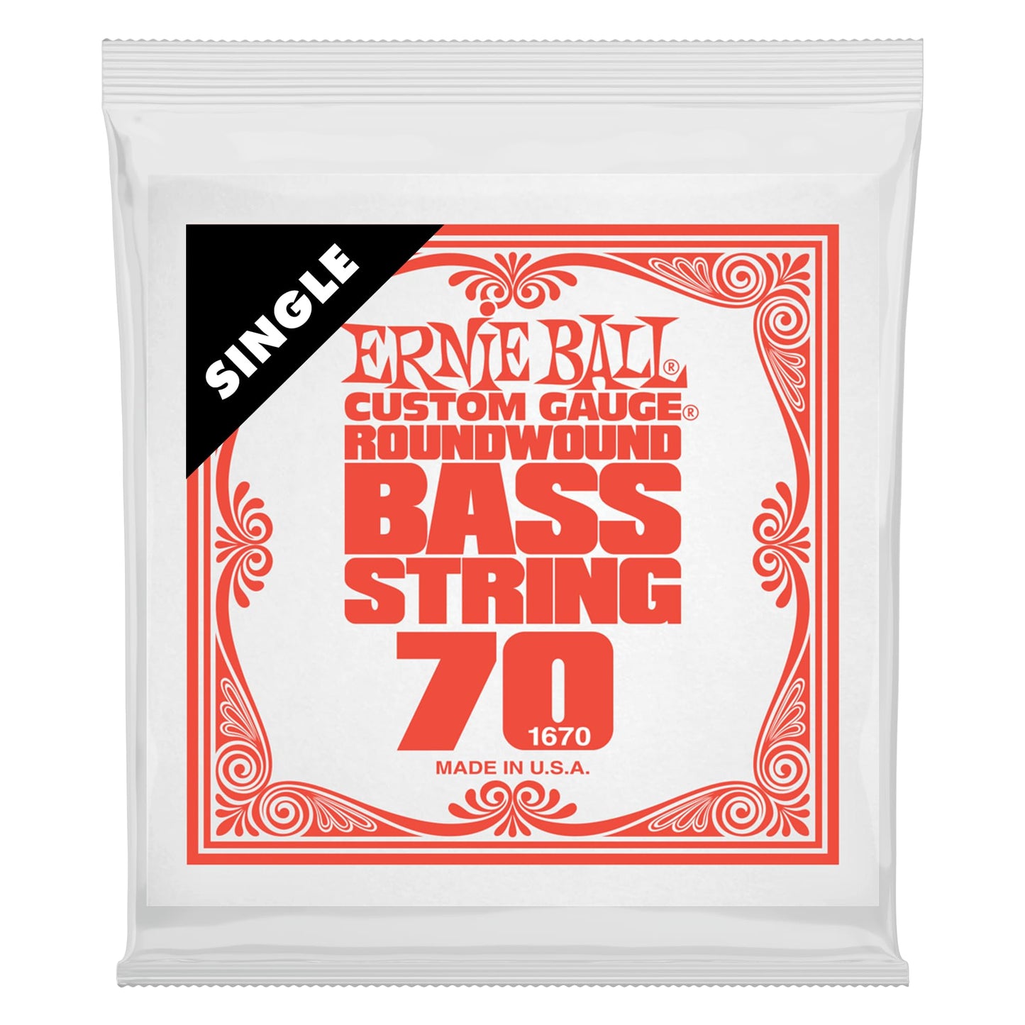 Ernie Ball Nickel Wound Electric Bass Single String .070 Gauge