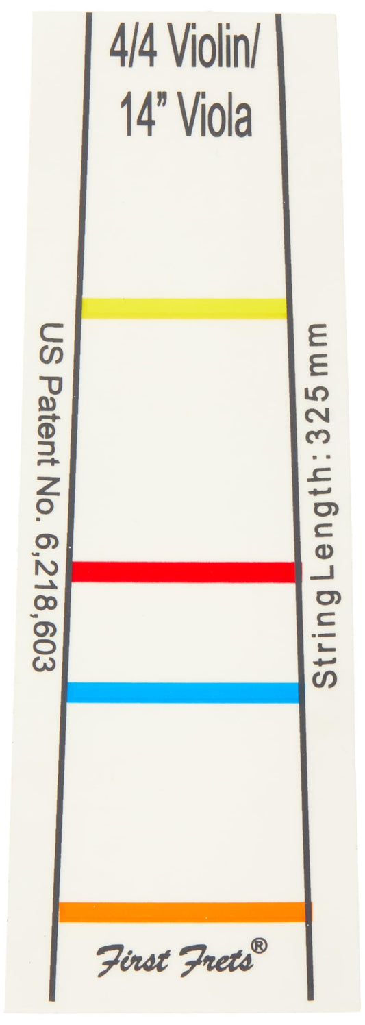 Don't Fret FF121 First Fret Beginners Fingering Decal for 4/4 Violin and 14-Inch Viola