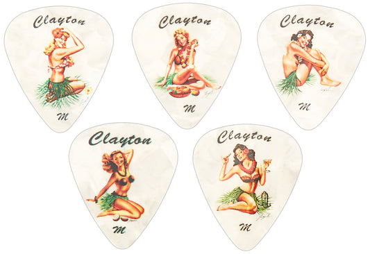 Clayton PicksHHM/12 Clayton Hula Hottie Guitar Picks 1 Dozen Medium, 0.80 mm