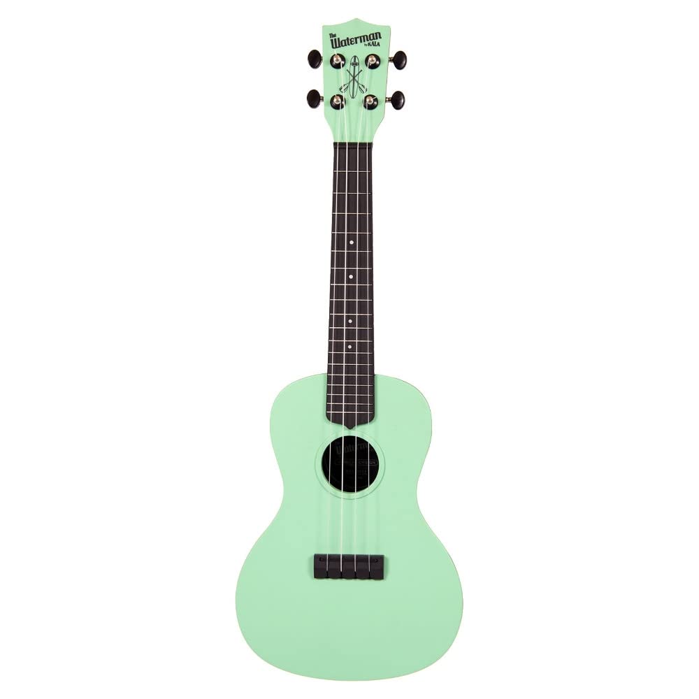 Kala Brand Music Co. Concert Waterman, 4-String Ukulele, Sea Foam Green, (KA-CWB-GN)