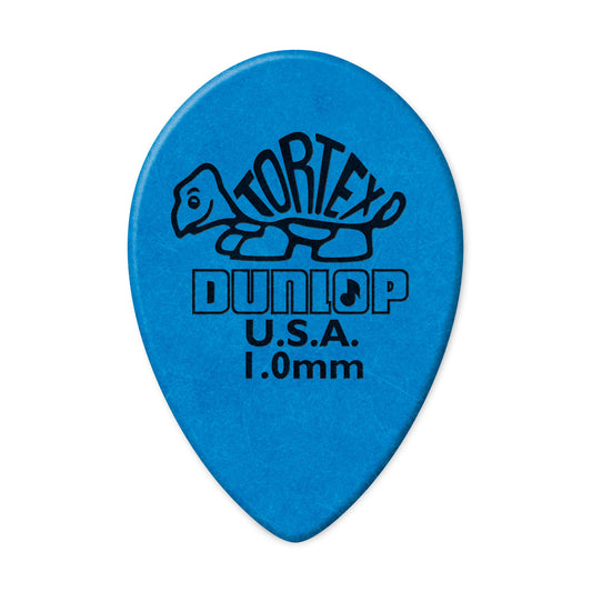 Dunlop 423R1.0 Tortex® Small Tear Drop, Blue, 1.0mm, 36/Bag