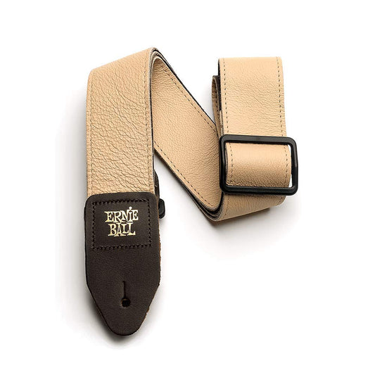 Ernie Ball Tri-Glide Italian Leather Guitar Strap, Tan (P04136)