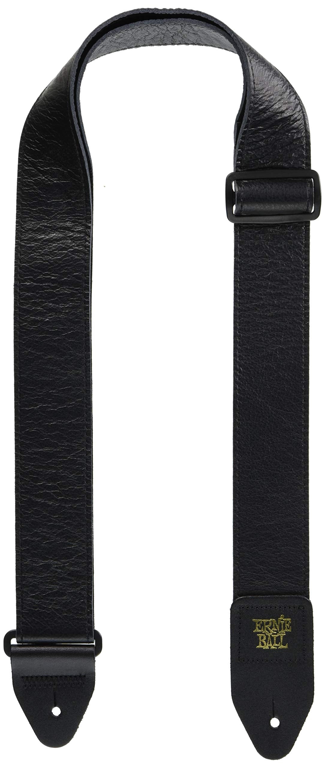 Ernie Ball Tri-Glide Italian Leather Guitar Strap, Black (P04134)