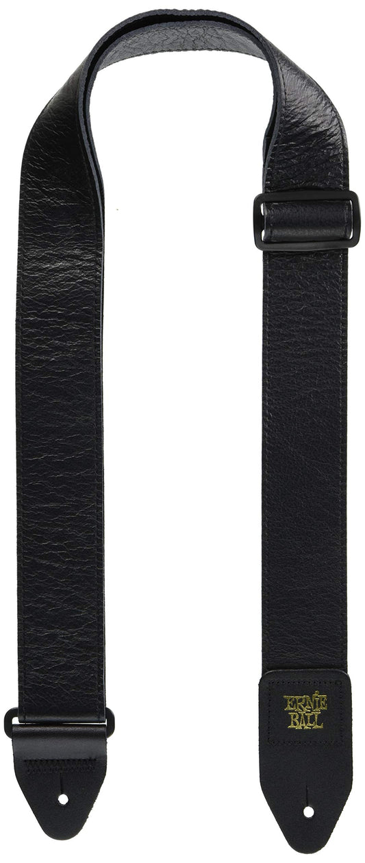 Ernie Ball Tri-Glide Italian Leather Guitar Strap, Black (P04134)