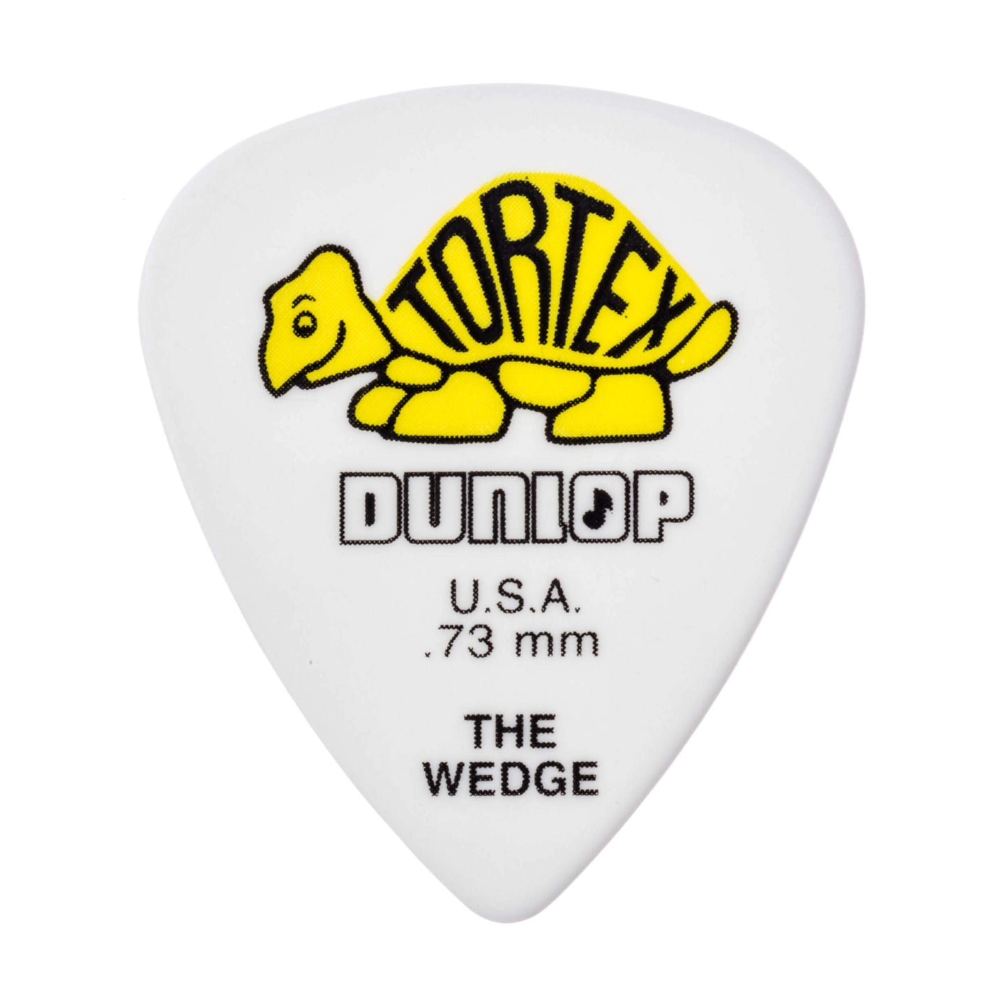 Dunlop 424R.73 Tortex® Wedge, White/Yellow, .73mm, 72/Bag