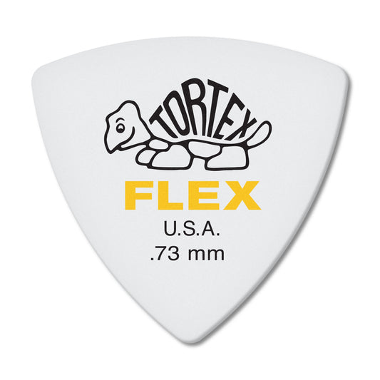 Jim Dunlop Dunlop Tortex Flex Triangle .73mm Yellow Guitar Pick-72 Pack (456R.73)