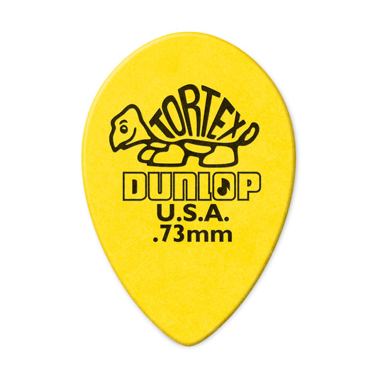 Dunlop 423R.73 Tortex® Small Tear Drop, Yellow, .73mm, 36/Bag