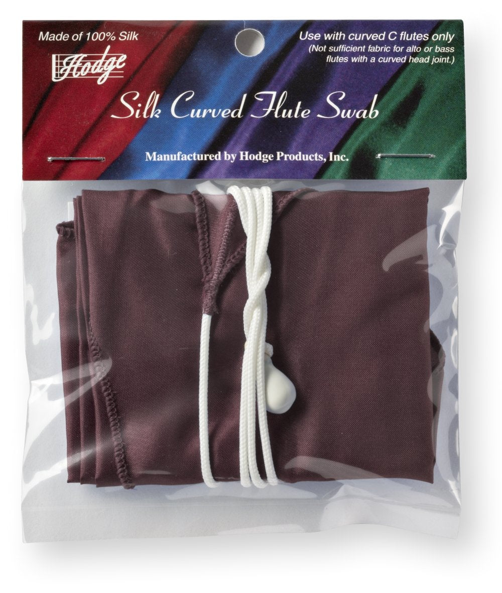 Hodge Silk Curved C-Flute Swab - Burgundy