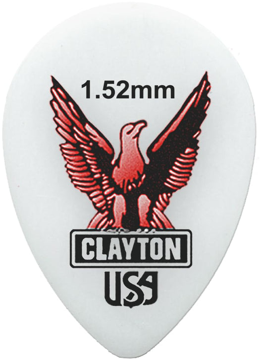 Clayton Picks Acetal Guitar Picks (Select from gauges .38mm - 1.90mm) (ST152/12)