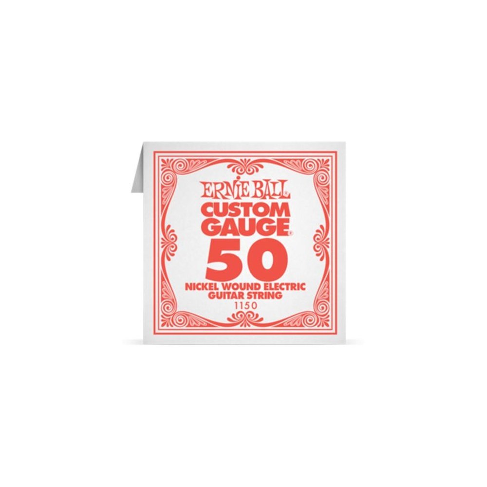 Ernie Ball Electric Guitar Strings (EB 1150 .050 NICKEL WOUND SINGLE)