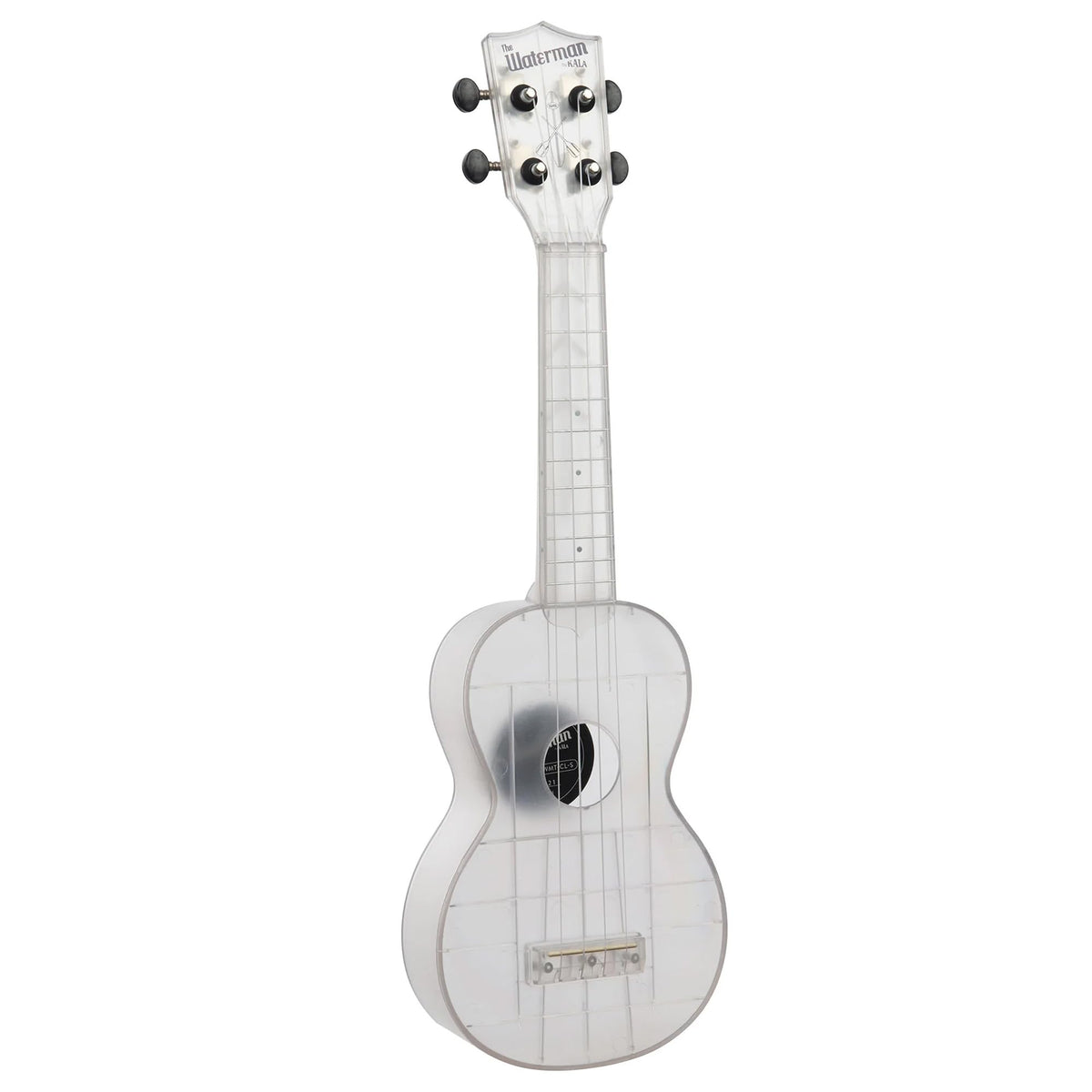 Kala KA-WMT Ukulele Frosted Glass 4 String Soprano Ukulele from the Waterman Sea Glass Collection, Classroom Instruments