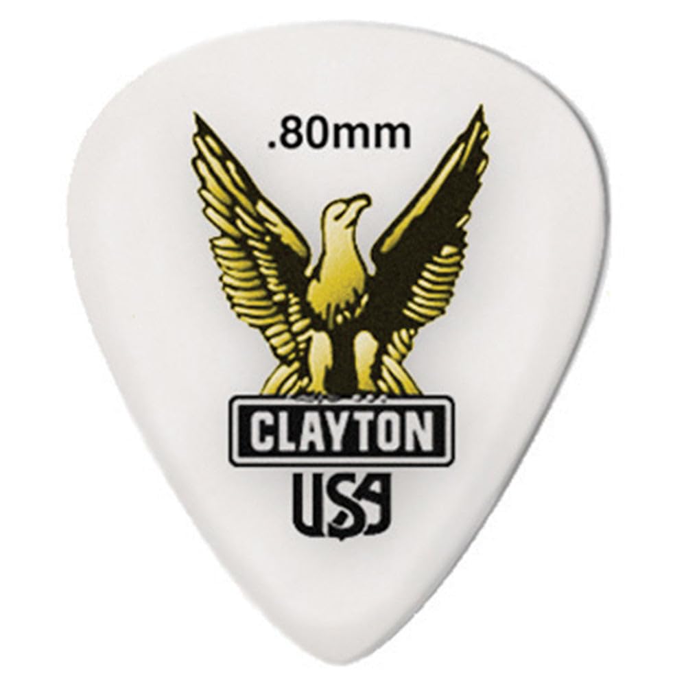 Clayton Acetal Standard Guitar Picks .80 mm 1 Dozen