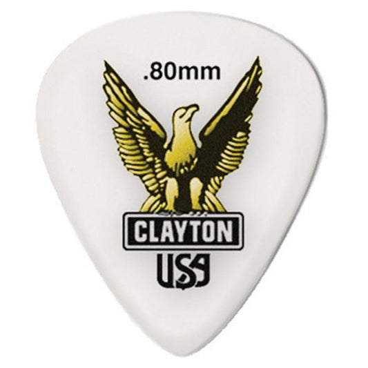 Clayton Acetal Standard Guitar Picks .80 mm 1 Dozen