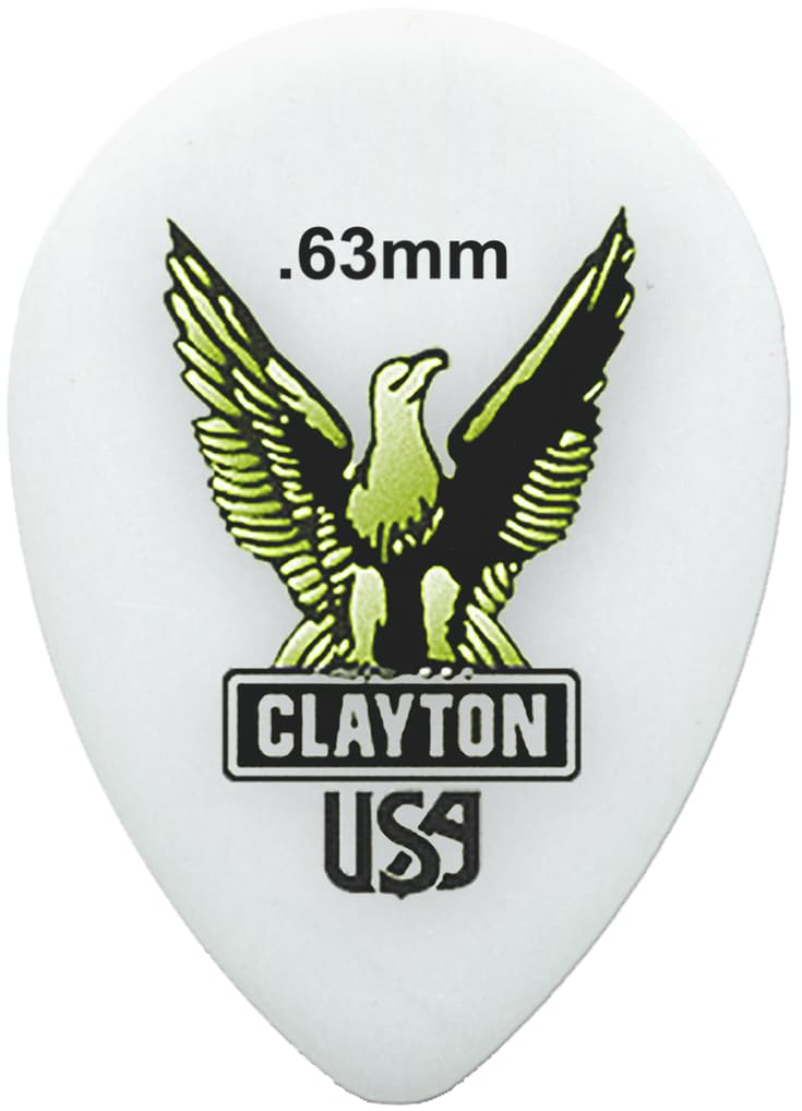 Clayton Picks ST63/12 .63 mm Guitar Picks, 12 Pieces