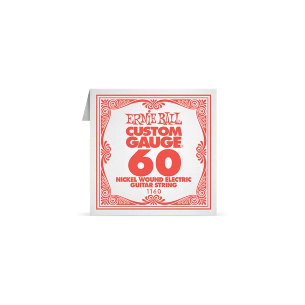 Ernie Ball Nickel Wound Single Guitar Strings .060 Gauge Single String