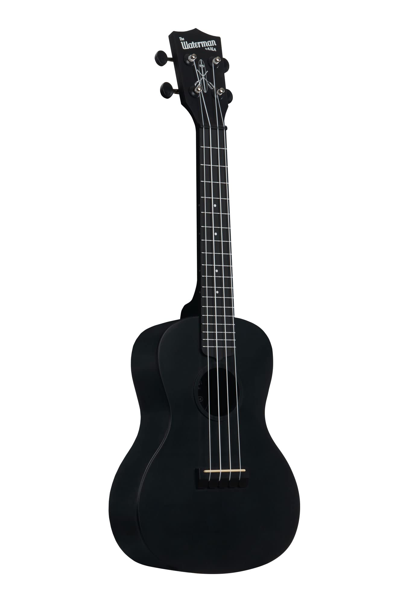 The Waterman Beach Collection - Black Sand Concert Ukulele by Kala (KA-WMS-BK-C)