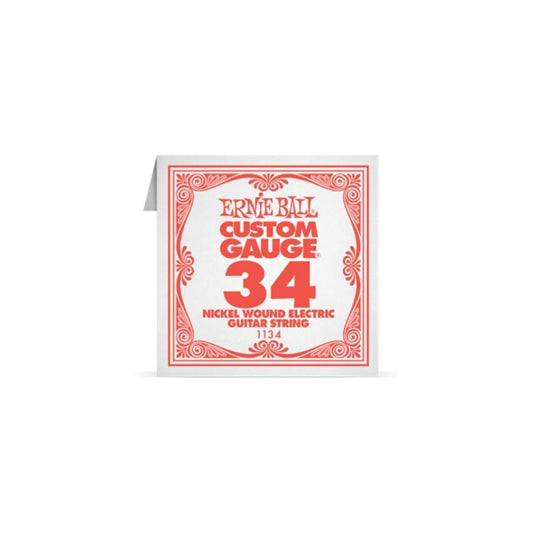 Ernie Ball Electric Guitar Strings (EB 1134 .034 NICKEL WOUND SINGLE)