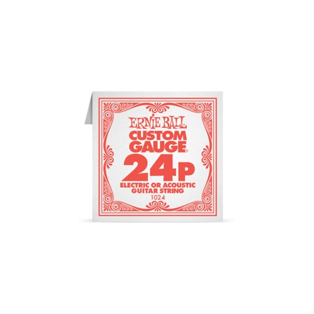 Ernie Ball .024 Plain steel electric or acoustic guitar string
