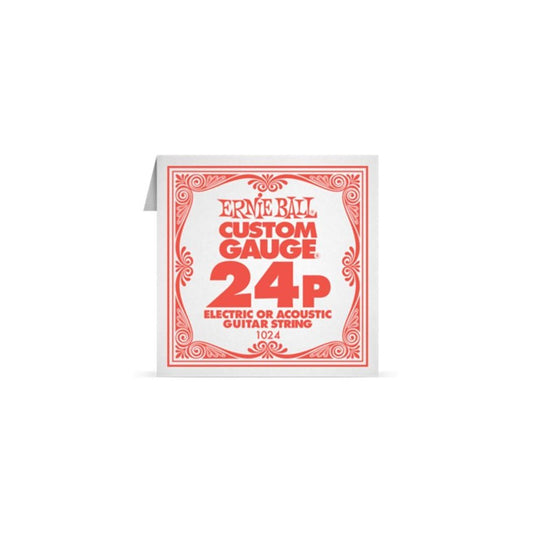 Ernie Ball .024 Plain steel electric or acoustic guitar string