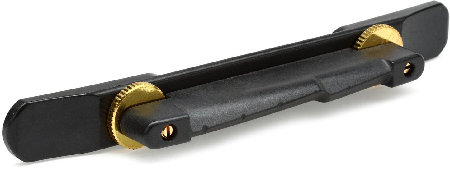 PS-7552-G0, Archtop Jazz Bridge, Low Profile with Gold Screw Finish