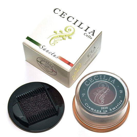 CECILIA ‘Sanctus’ Rosin for Cello, Rosin Specially Formulated Cello Rosin for Cello Bows with Included Rosin Spreader (Full Cake)