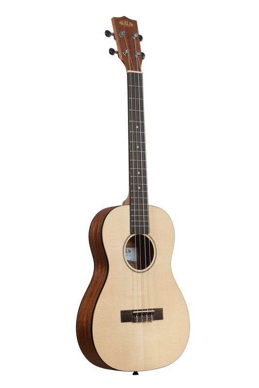 Kala Travel Thinline Solid Spruce Top Mahogany Satin Baritone Ukulele (KA-SSTU-B)