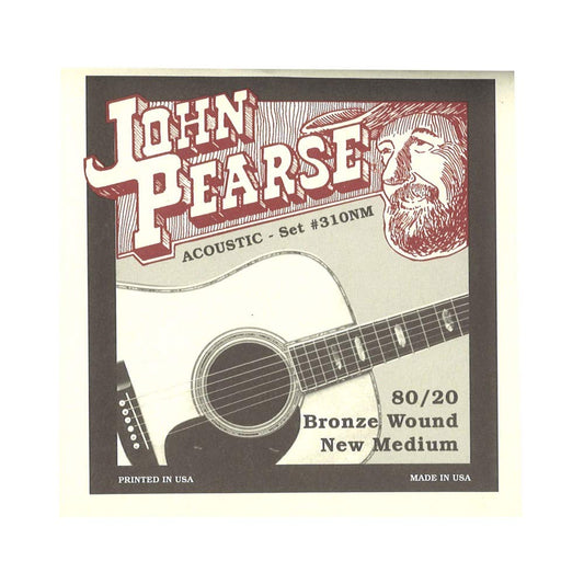 John Pearse 310NM Bronze Acoustic Guitar Strings, Medium