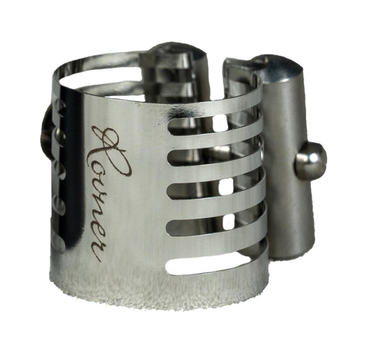 Rovner Ligature & Plastic Cap for Bb Clarinet - Platinum Ligature for Hard Rubber Mouthpiece (P-1R)
