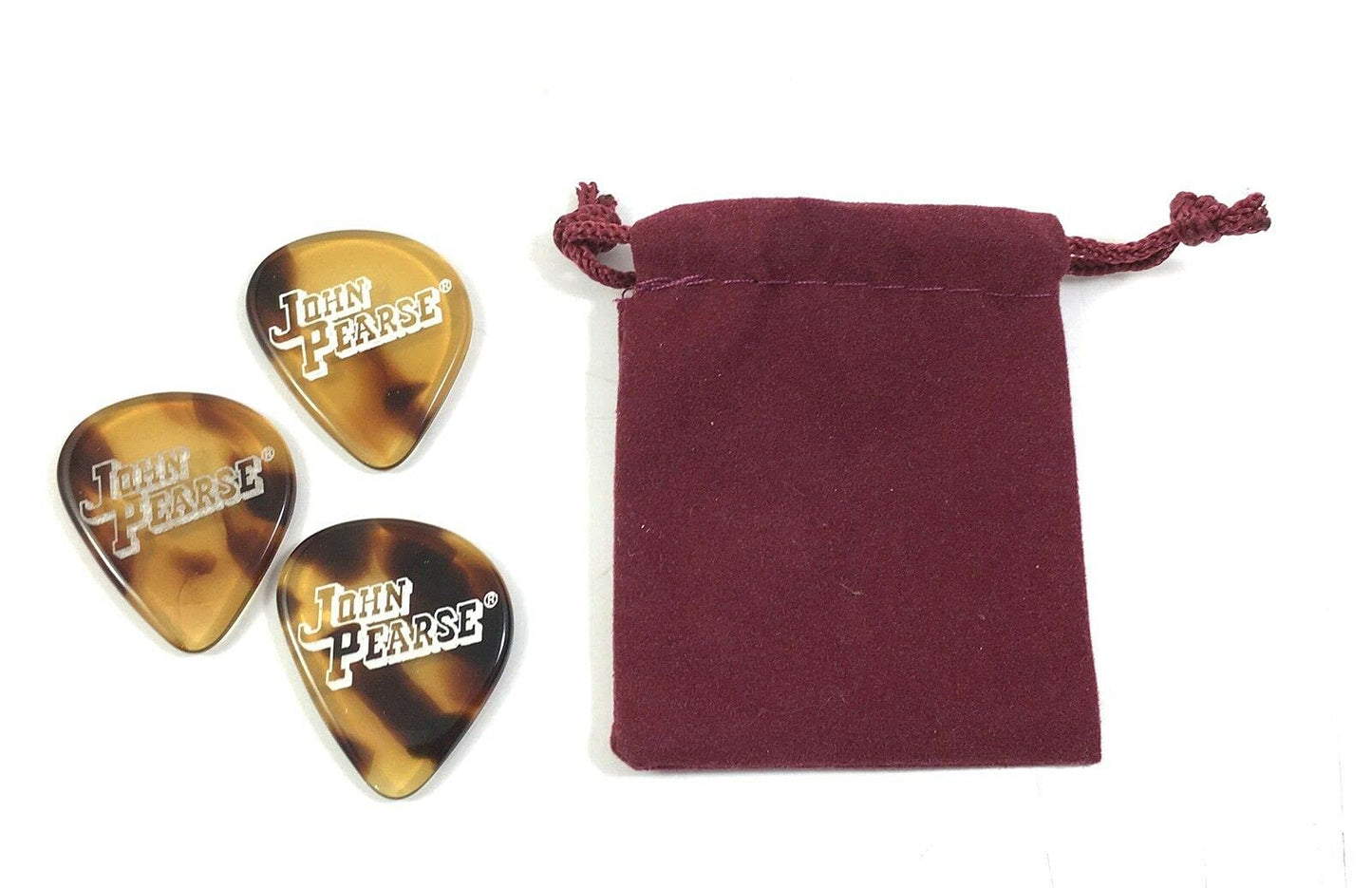 John Pearse Guitar Picks 3Pack Fast Turtles Faux tortoise Medium 2.4mm, FastTurtlesMedium