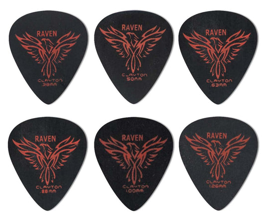 Clayton Picks Black Raven BS38/12 Guitar Picks