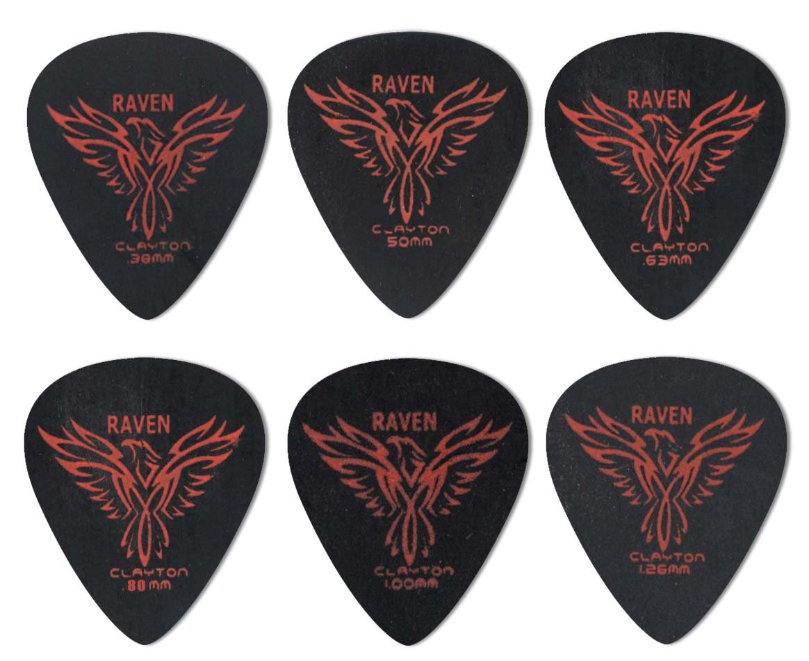 Clayton Picks Black Raven BS80/12 Guitar Picks