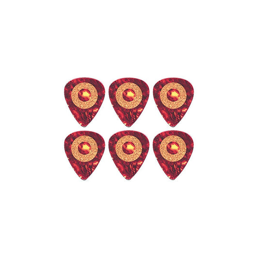 Plectrum Cork Grip with cork ring, standard 351 shape 1,00 mm, tortoise, 6 pcs.