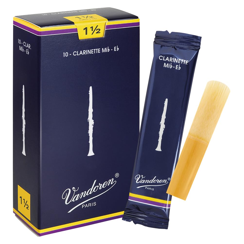 Vandoren CR1115 Eb Clarinet Traditional Reeds Strength 1.5; Box of 10
