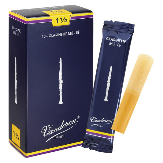 Vandoren CR1115 Eb Clarinet Traditional Reeds Strength 1.5; Box of 10