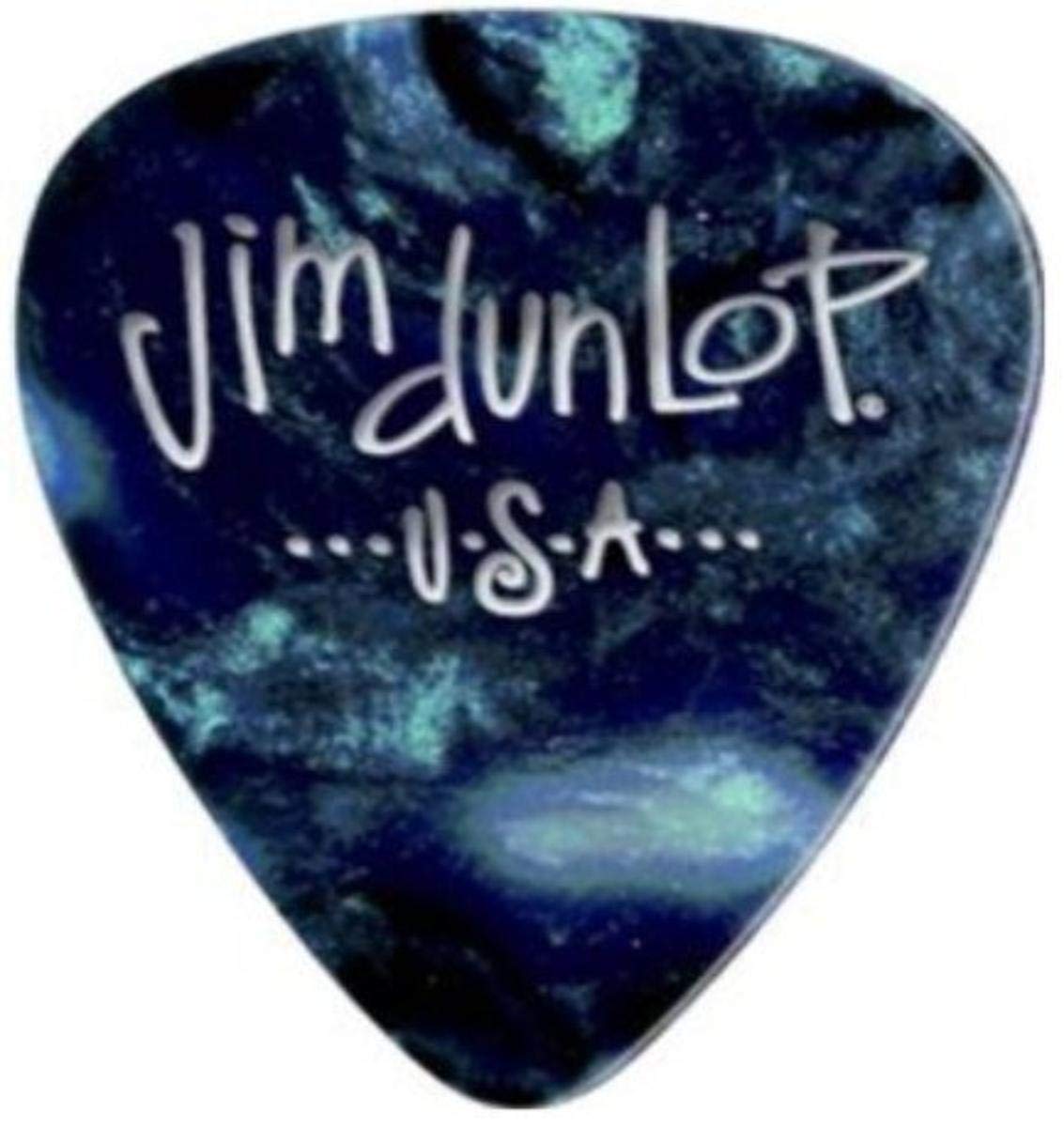 Jim Dunlop Celluloid Turquoise Pearloid Pick Medium - 72 Pack
