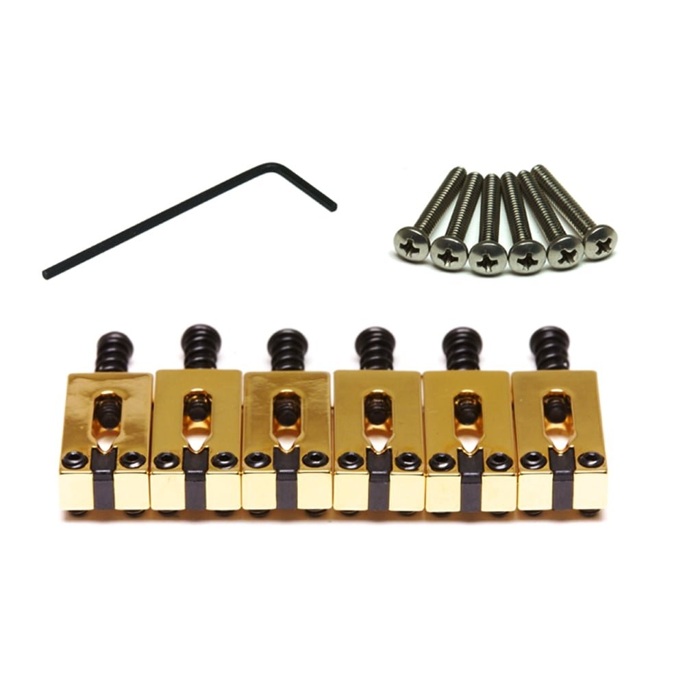 graphtech PG-8000-FG String Saver Vintage Strat & Tele Style 2 3/16" Gold Bridge Saddle