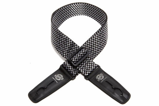 Lock It LIS009P2SLCHK Professional 2" Checker Polypro Strap with Locking Ends, Silver