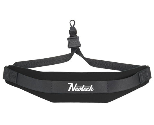 Neotech Soft Sax Strap with Loop – Cushioned Neck Support for Alto, Tenor, and Baritone Saxophones, Black, XL
