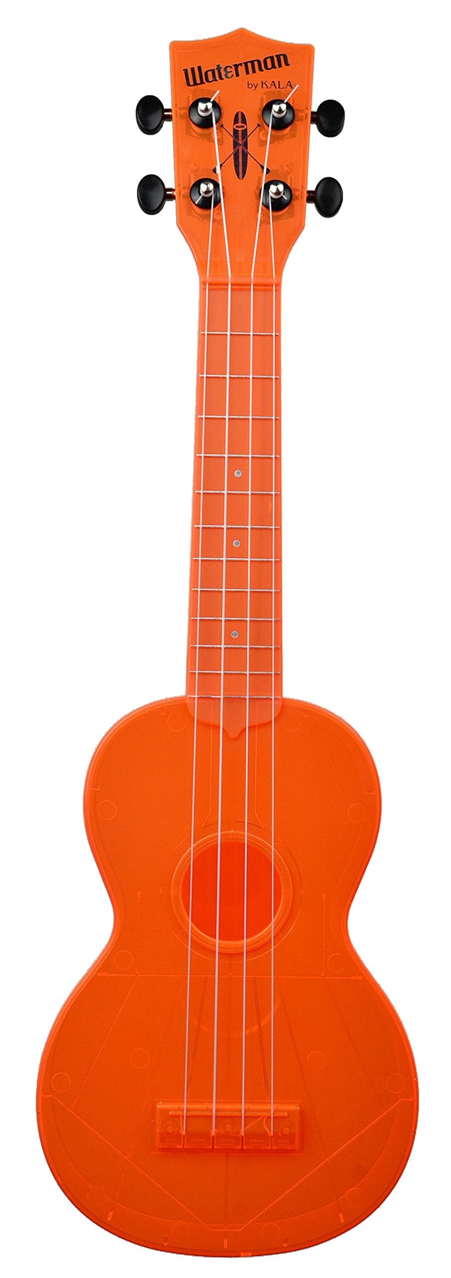 Kala Brand Music Co., 4-String Ukulele, Right, Fluorescent Orange, Soprano (KA-SWF-OR)