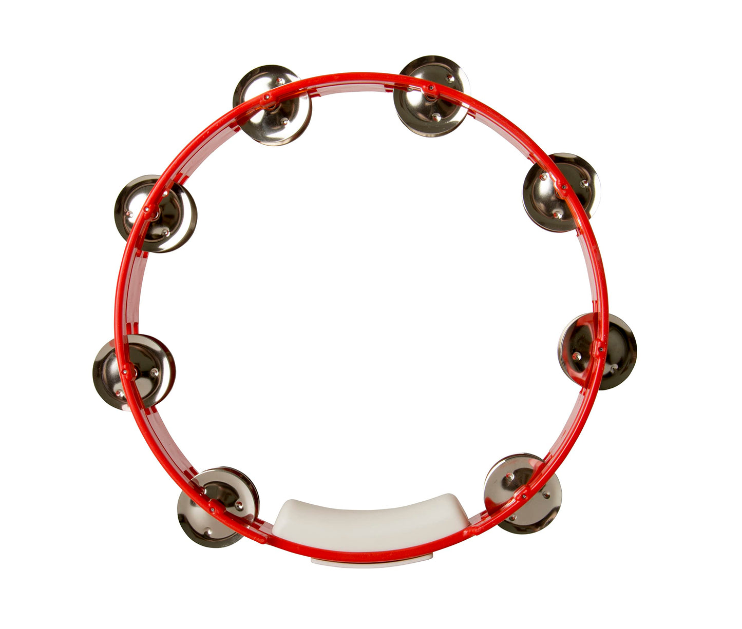 RhythmTech TC4030 10-Inch True Colors Tambourine, Red
