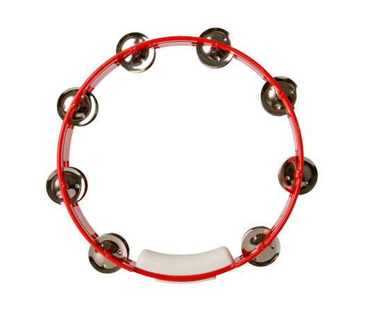 RhythmTech TC4030 10-Inch True Colors Tambourine, Red
