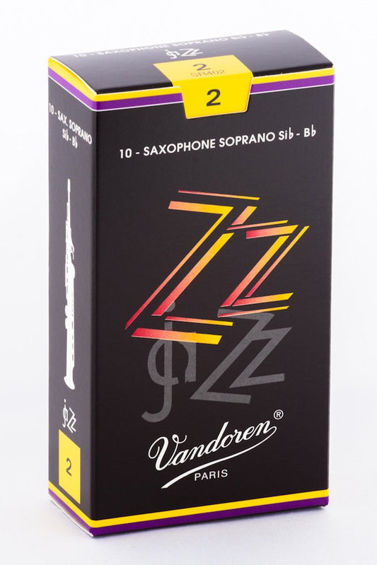Vandoren ZZ Soprano Saxophone Reeds Strength 2, Box of 10