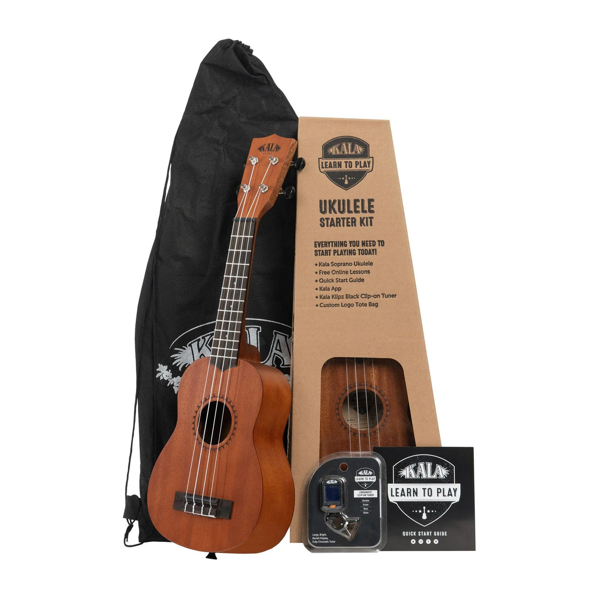 Kala LTP-C Learn-to-Play Satin Mahogany Concert Ukulele Starter Kit