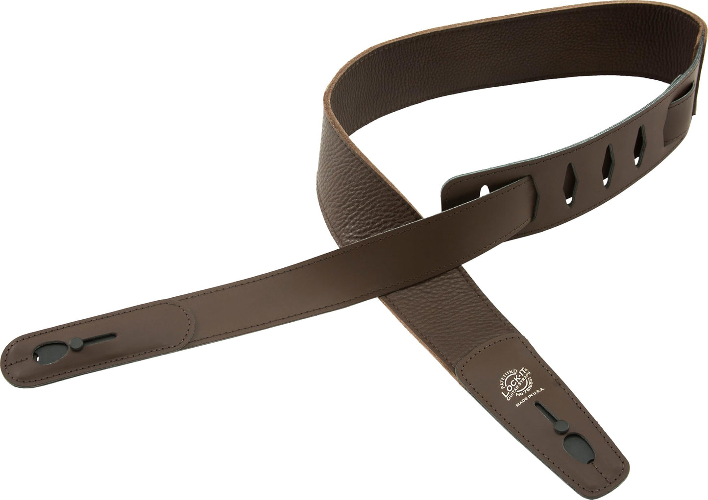 Lock-It Straps Leather Series Leather Strap with Locking Ends - Brown