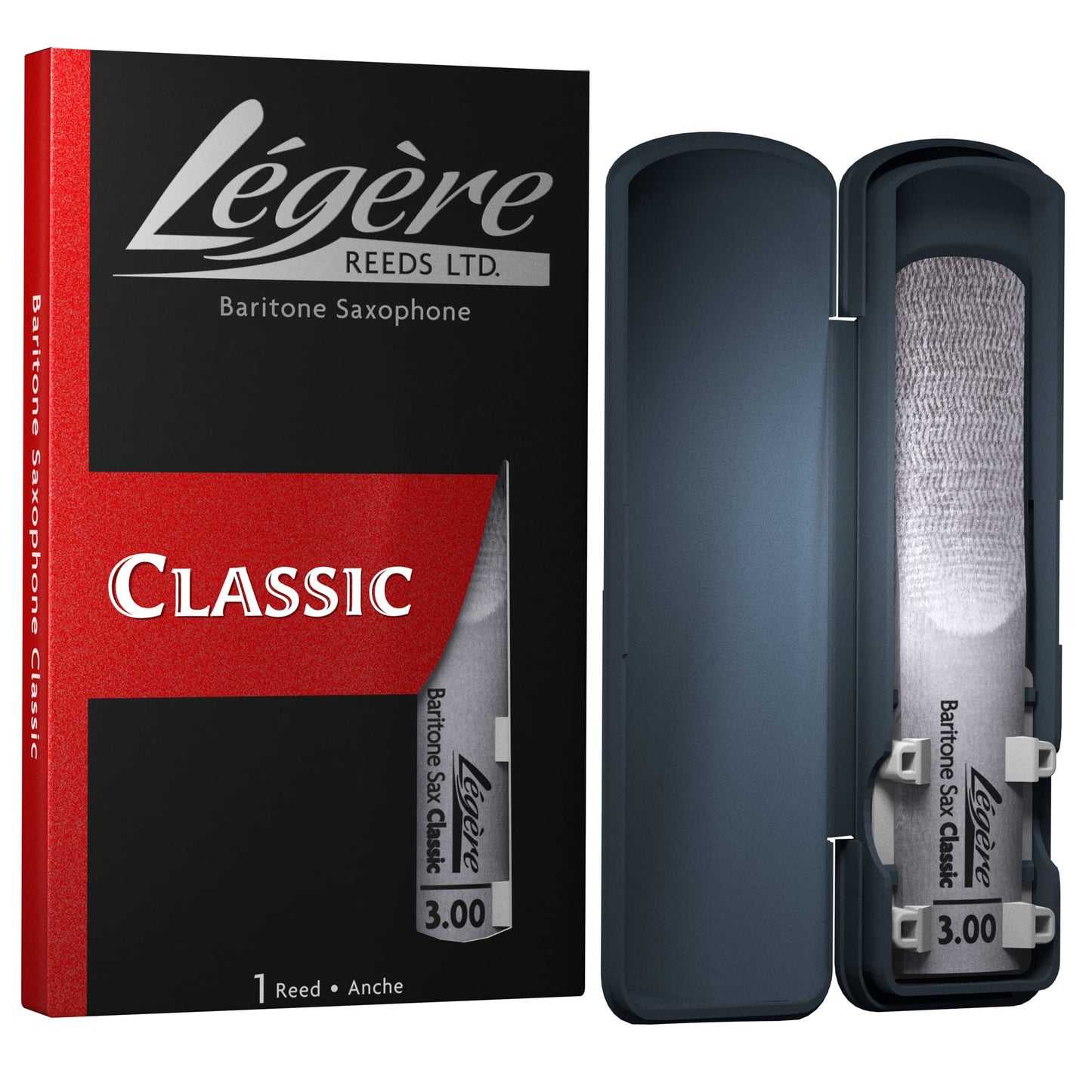 Légère Reeds - Baritone Saxophone Reed, Classic, Strength 3.00 (BS3.00) - Premium Synthetic Woodwind Reed