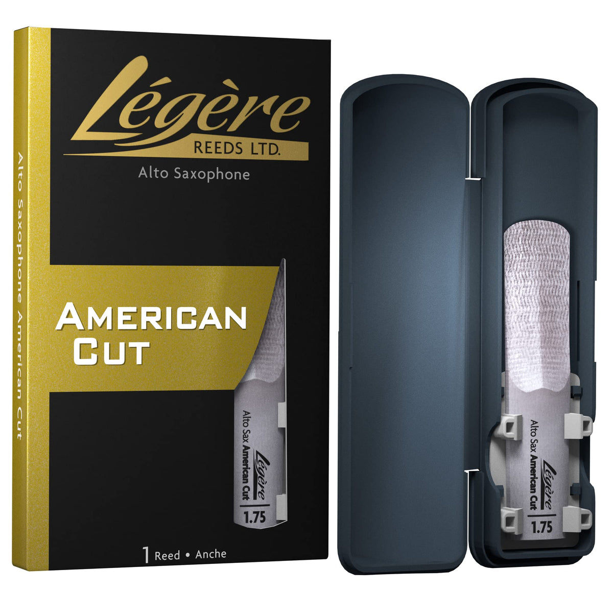 Légère Reeds - Alto Saxophone Reed, American Cut, Strength 1.75 (ASA1.75) - Premium Synthetic Woodwind Reed