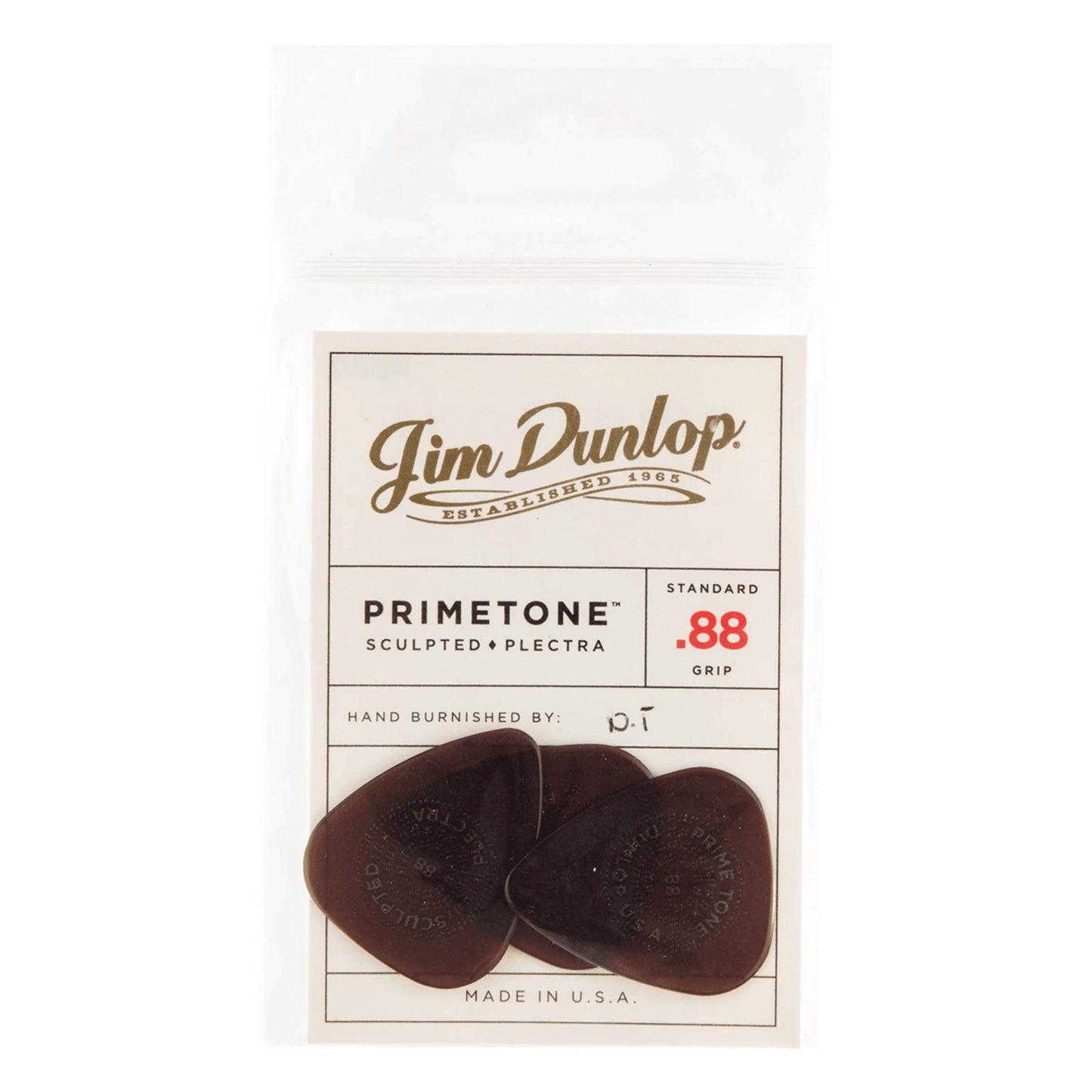 Dunlop Primetone Standard Shape with Grip 3-Pack .88 mm