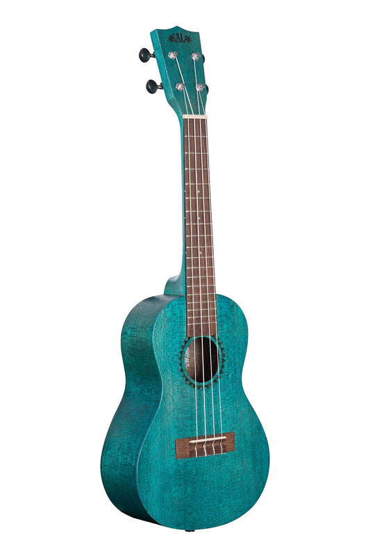 Kala Brand Music Co. Watercolor Meranti Collection, 4-String Ukulele, Right, Blue, Concert (KA-MRT-BLU-C)