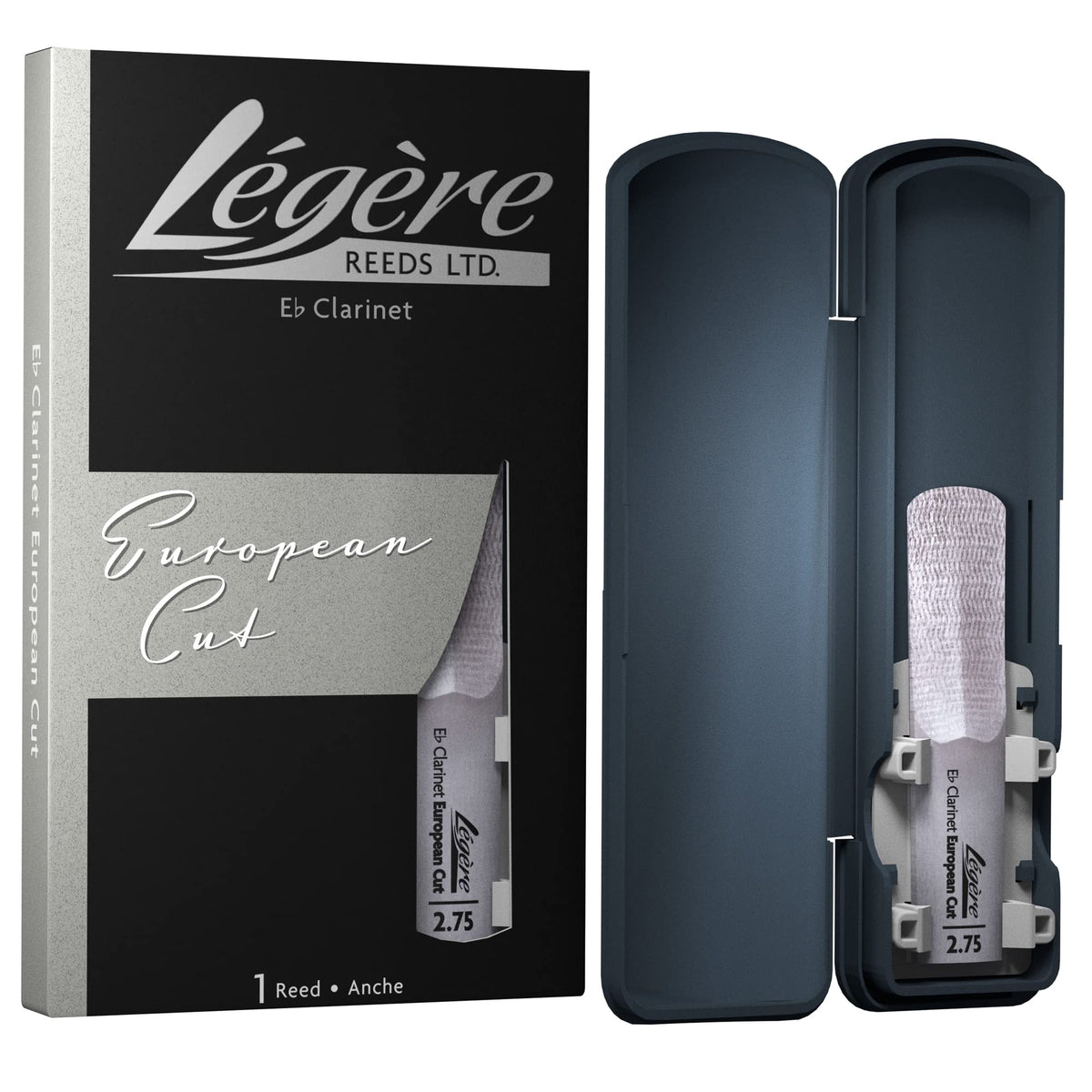 Légère Reeds - Eb Clarinet Reed, European Cut, Strength 2.75 (EBES2.75) - Premium Synthetic Woodwind Reed